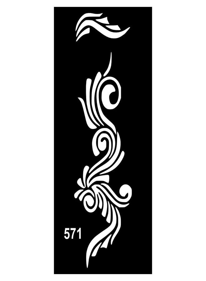 Komstec Graceful Hand Mehndi Stencil Design Stickers with a Balanced Aesthetic Kids can Decorate notebooks, Drawings, or School Projects with Stencil Stickers - Image 1